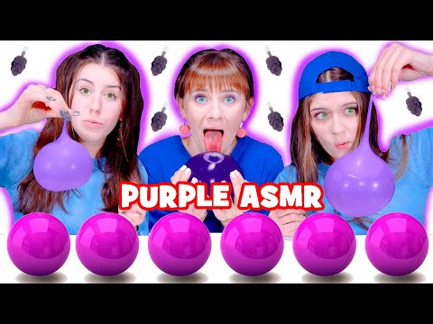 ASMR Eating Only One Color Jelly Food Purple Mukbang