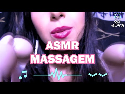 ASMR massagem ♥ | Atenção pessoal (para relaxar, dar sono)