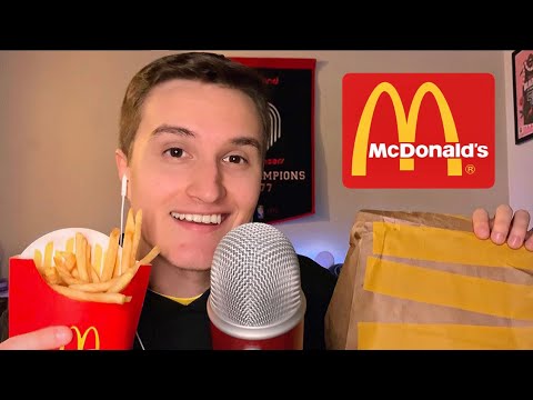 ASMR McDonald’s Chicken Nuggets Mukbang 🐔🍟 (eating sounds)