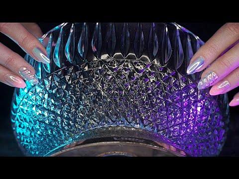 ASMR Textured Glass Bowl from my Mom | Fast Scratching | No Talking