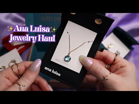 ASMR | Ana Luisa Jewelry Unboxing & Haul 💜