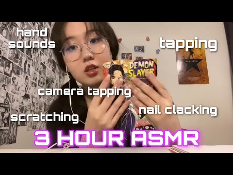 3 HOUR ASMR 😴☁️ FAST TAPPING & SCRATCHING || 1 YEAR ANNIVERSARY SPECIAL 🥳