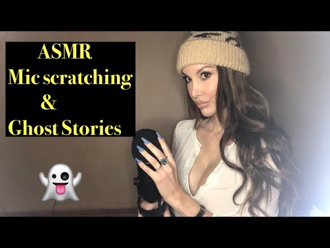 ASMR Ghost stories with microphone scratching/ Whisper ramble