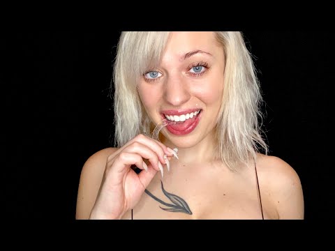 ASMR Retainer Sounds & Teeth Tapping (Intense Tingles & Soft Wet Whispers)