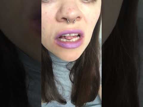 ASMR PURPLE 💜🫐 SKITTLES BLUEBERRY YUMMY CHEW CRUSH TEETH satisfying sunny mouth sounds #shorts