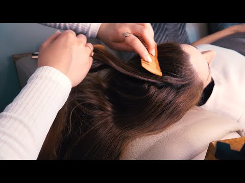 Real Person Asmr Scalp Inspection & Hair Brushing | No Talking