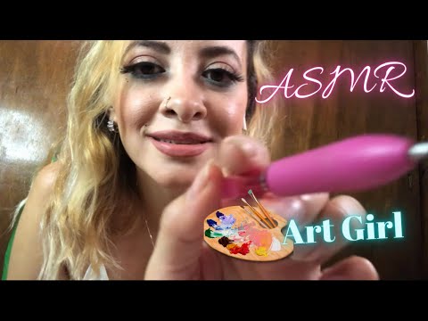 ASMR|Latina Art Girl in the back of the class draws on you ROLEPLAY-personal attention,spit cleaning