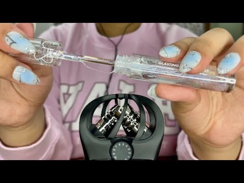 ASMR w/ NEW MICROPHONE 🎙️(no talking, nail tapping, lip gloss sounds)