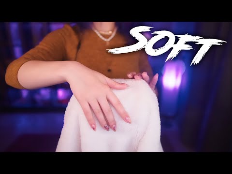 ASMR Fluffy Scalp Massage, Blanket on 3Dio 💎 Sound like waves, No Talking, Soft Music
