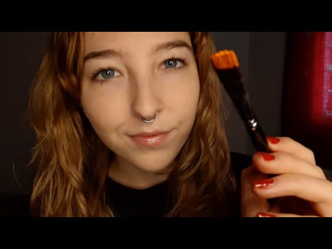 ASMR painting YOUR face for halloween 🎃
