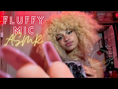 ASMR Fluffy Mic Cover, Personal Attention, head massage, fast aggressive plucking, bug searching