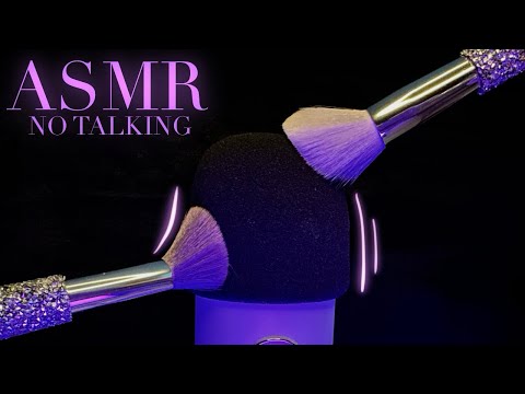 ASMR Mic & Face Brushing For Deep Sleep (no talking)