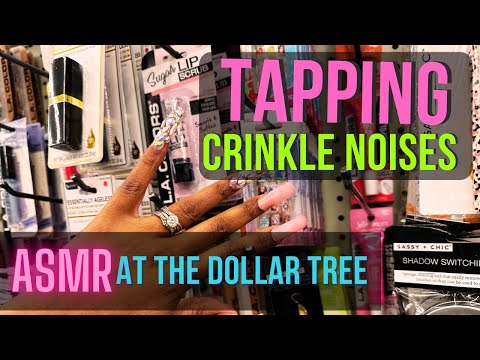 Public ASMR Tapping At The Dollar Tree Store | Crinkle Tapping Sounds