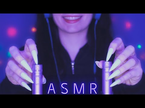 ASMR Sleep Inducing Scratching , Tapping & Massage with DIFFERENT Mics , Items & Nails 💜 No Talking