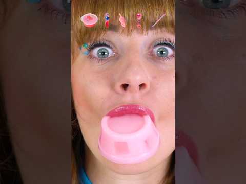 ASMR Emoji Pink Candy, Gummy, Jello Mukbang #shorts
