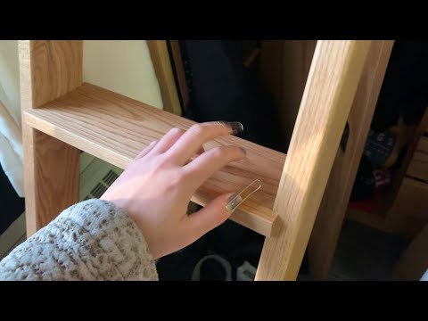 ASMR fast tapping on a wooden ladder