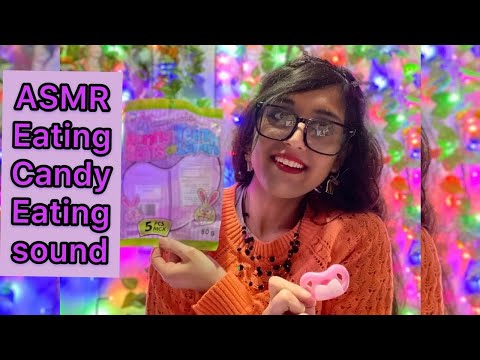 ASMR Eating Lollipop Candy Easter Candies Lollipop Eating Sounds 👀❤️[Whispering]
