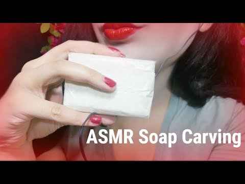 ASMR Soap Carving  Soft Spoken - 3DIO BINAURAL