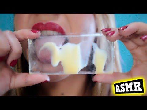 ASMR Extremely Tingly Lid LICKING Sounds eating CONDENSED MILK No Talking 😛