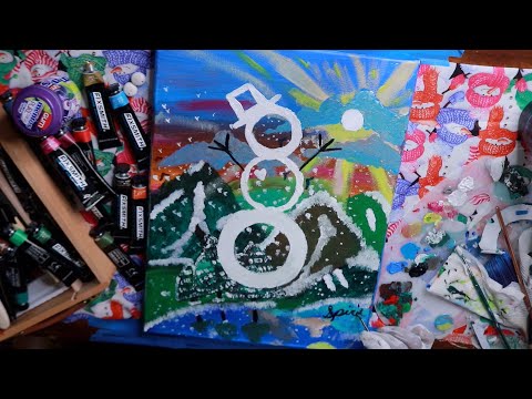 Frosty The Snowman Is Back ASMR Painting Sounds