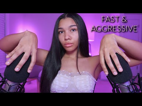 ASMR | Fast & Aggressive Mouth Sounds, Unintelligible Whispers & Trigger Assortments ⚡️💜