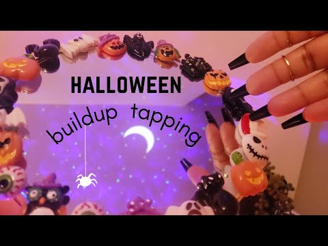 ASMR Halloween Triggers Build Up Tapping / Camera Tapping Collab with @IndicaBlissASMR