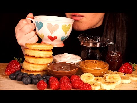 ASMR Pancakes (That Turned Into Crumpets) Platter | Eating Sounds (No Talking)