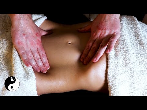 [ASMR] Soothing Belly Massage - For Weight Loss and Stress Relief With Pressure points & Light touch