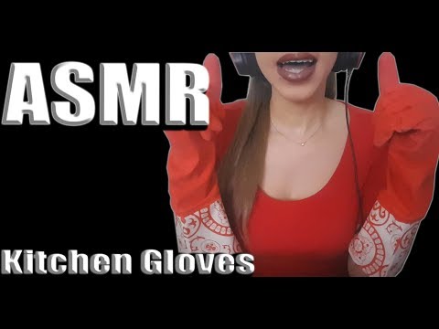 {ASMR} Rubber Kitchen Gloves | and Lotion ..