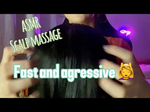 ASMR CASEIRINHO~massagem no couro cabeludo💆‍♀️ rápido e agressivo (asmr fast doll head screatch)