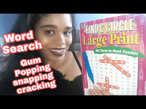 WORD SEARCH|ASMR| CHEWING GUM