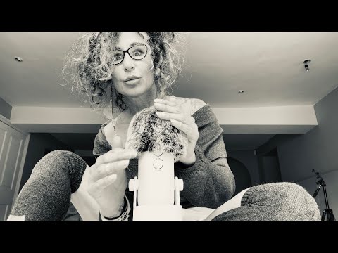 ASMR mic stroking, finger flutters, hand movements and sounds - no talking - re-upload