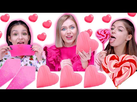 ASMR Happy Valentine`s Party | Eating Only Pink Food