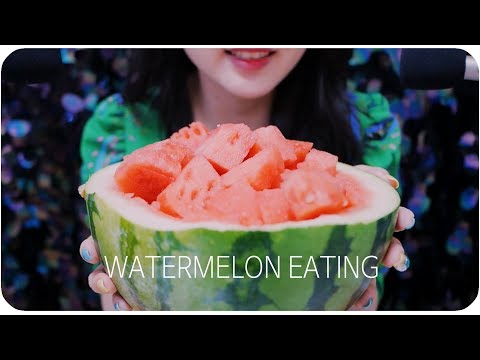 ASMR watermelon eating 아삭시원 수박 이팅 !! 사운드 🍉