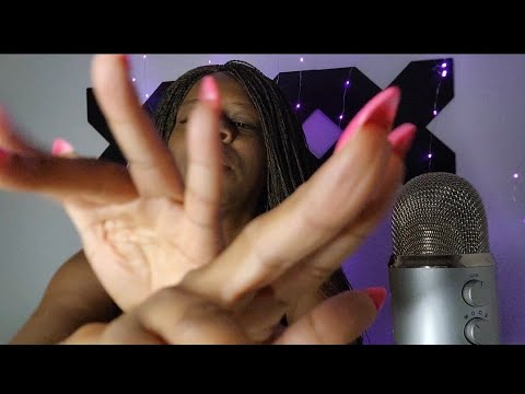 ASMR Hand movements , fabric sounds, ssying your  name