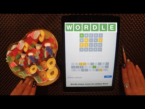 ASMR WORDLE & Gummy Bears on iPad | Whispered Ramble