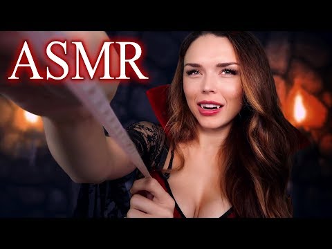 ASMR // Vampire Measures + Prepares You for a Feeding 🧛‍♀️(gloves sounds, face touching)