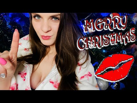 ASMR GIRLFRIEND KISS YOU UNDER THE CHRISTMAS TREE - LICKING, MOUTH SOUNDS, AUSCULTATION