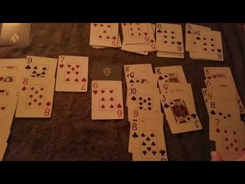 ASMR Playing Solitaire with Crackling Fire in Background