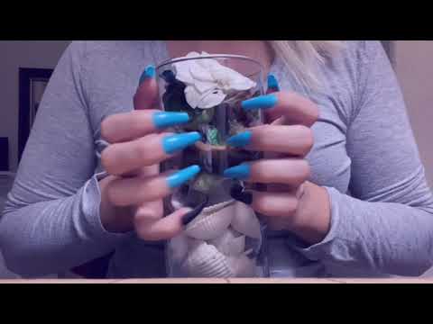 Asmr Glass Tapping with long nails