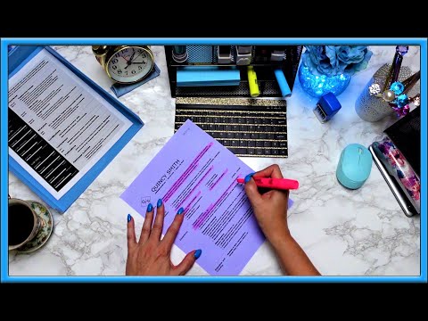 ASMR | Office Sounds /Clock Ticking /Writing/Stamping/Highlighting/Typing/Paper Sounds/No Talking