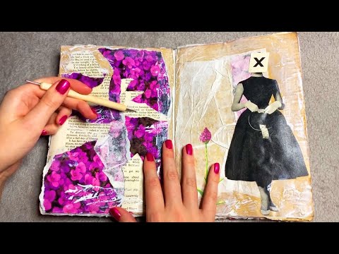 ASMR Art Journals Show and Tell (Whispered, Tracing)