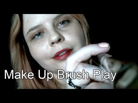 [ASMR]  Make up Brush Play (Softly Spoken)