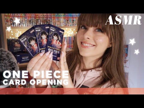 ASMR 🏴‍☠️ One Piece TCG Booster Box Break Part 3!~ Whispered Card Opening, Tapping & Crinkle Sounds!