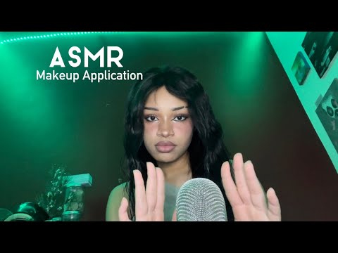 ASMR Makeup Application | Personal Attention, flutters, brushing, lid sounds, tapping, scratching
