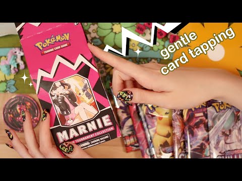 ASMR Opening Booster Pokemon Packs and NEW 🌟 Marnie Premium Tournament Box