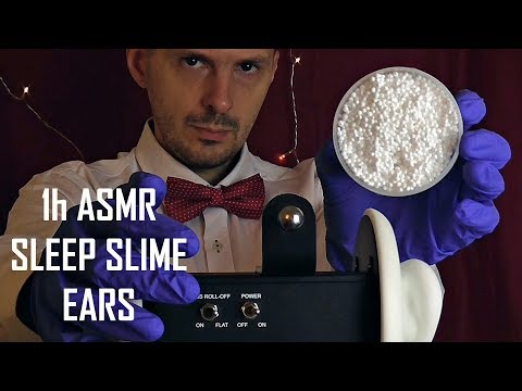1 Hour ASMR Sleepy Slime Ears (No Talking)