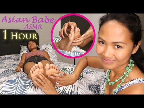 Asian Girls Know How to Relax the Feet!! (1 HOUR Foot Tickle Massage)