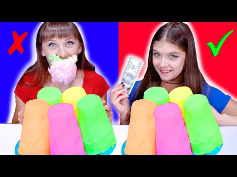 ASMR Candy Race with Money (Marshmallow, Chocolate Candy, Cotton Candy, Gummy Eggs)