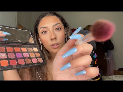 ASMR doing your makeup 💄💖~fast personal attention~ | Whispered (read description plz)